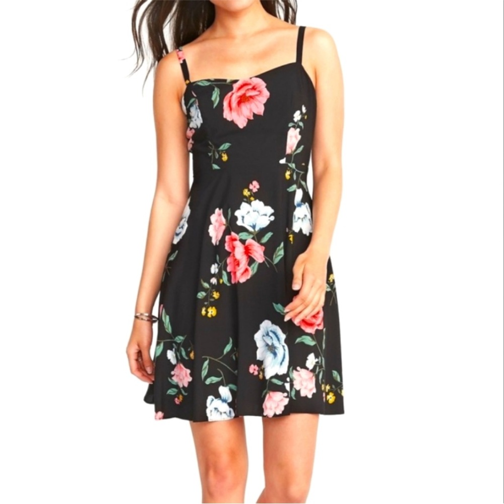 Old Navy Sun Dress Black Floral Small